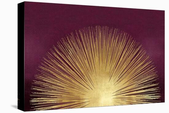 Sunburst Rising on Burgundy-Abby Young-Stretched Canvas