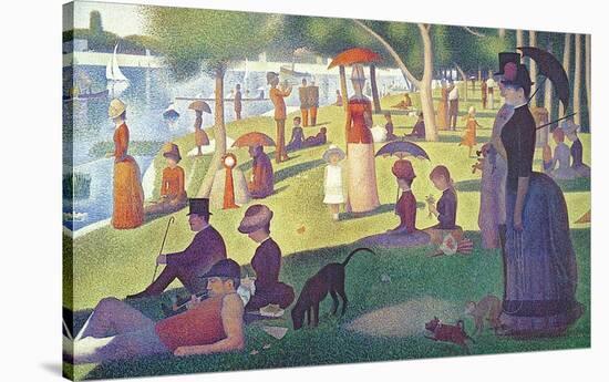 Sunday Afternoon on the Island of Grand Jatte 1864-6-Georges Seurat-Stretched Canvas