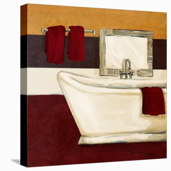 Sunday Bath in Red I-Hakimipour-ritter-Stretched Canvas