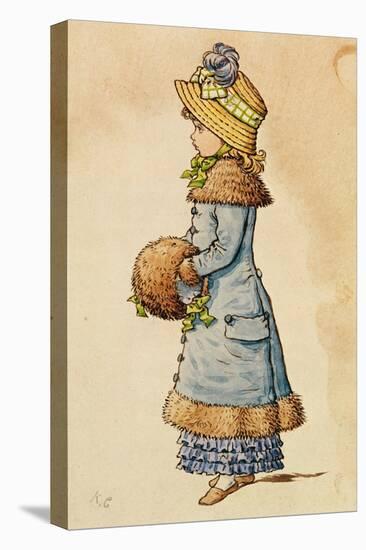 Sunday Best - Young Girl in Blue, 19Th Century 9Colour Lithograph)-Kate Greenaway-Premier Image Canvas