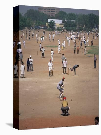 Sunday Cricket, New Delhi, India-David Lomax-Premier Image Canvas