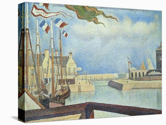 Sunday, Port-En-Bessin, 1888-Georges Seurat-Premier Image Canvas