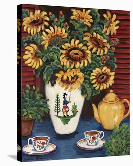 Sunflower Tea-Suzanne Etienne-Stretched Canvas