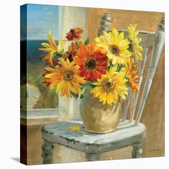 Sunflowers by the Sea Crop-Danhui Nai-Stretched Canvas