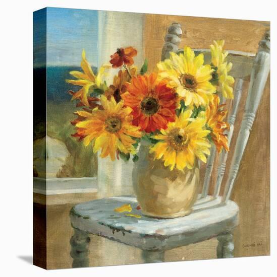 Sunflowers by the Sea Crop-Danhui Nai-Stretched Canvas