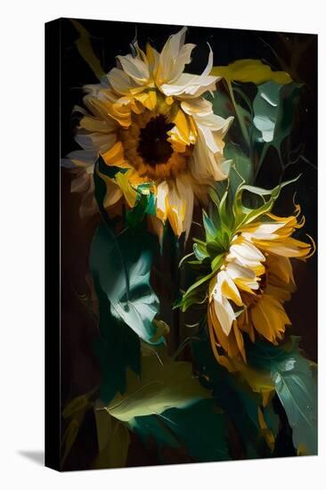Sunflowers II-Vivienne Dupont-Stretched Canvas