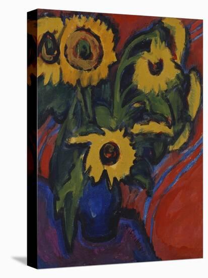 Sunflowers; Sonnenblumen-Ernst Ludwig Kirchner-Premier Image Canvas