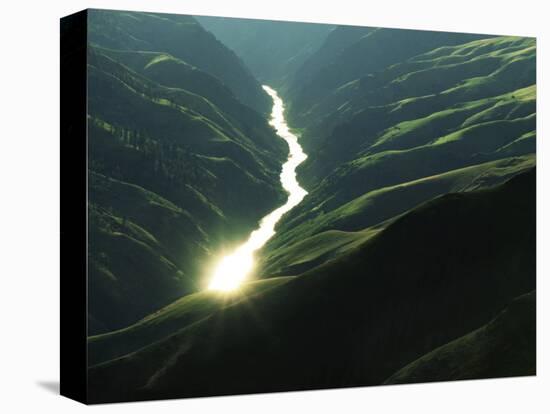 Sunlight reflects off the river, Salmon River, Idaho, USA-Charles Gurche-Premier Image Canvas