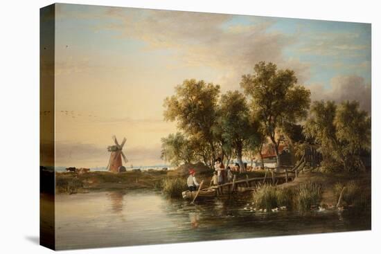 Sunlit Norfolk River Landscape-James Stark-Premier Image Canvas