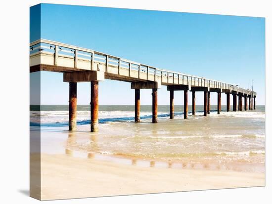 Sunlit Pier II-Gail Peck-Stretched Canvas