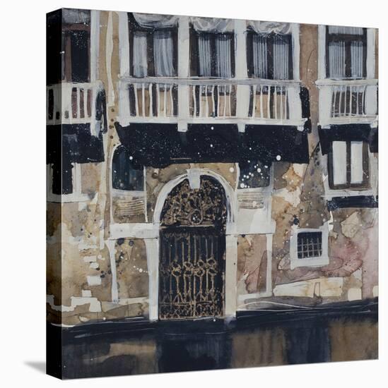 Sunny Facade, Venice-Susan Brown-Stretched Canvas