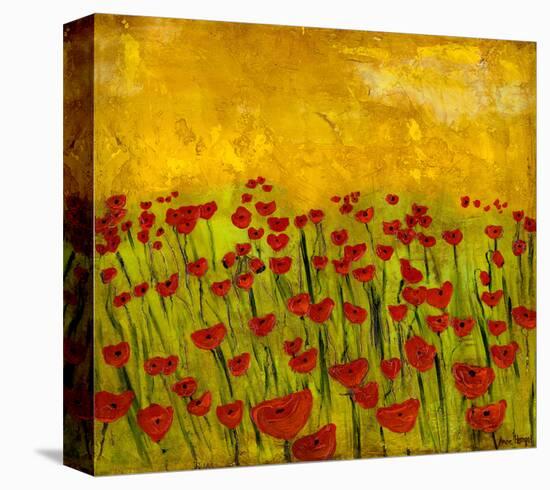 Sunny Poppy Field II-Anne Hempel-Stretched Canvas