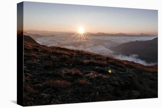 Sunrise Above a Sea of Clouds, Alps, South Tirol-Rolf Roeckl-Premier Image Canvas