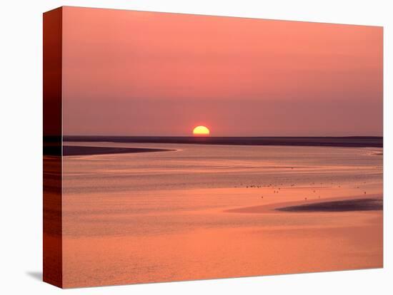 Sunrise at bay of Mont Saint-Michel, Brittany, France-null-Premier Image Canvas