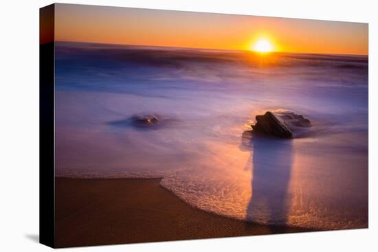 Sunrise at Shelly Beach, Caloundra, Sunshine Coast, Queensland, Australia-Mark A Johnson-Premier Image Canvas