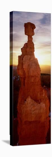 Sunrise Behind a Cliff, Thor's Hammer, Bryce Canyon National Park, Utah, USA-null-Premier Image Canvas