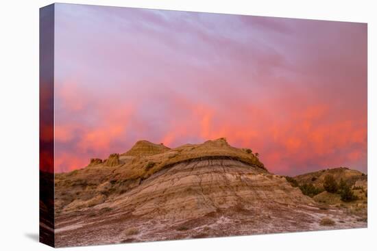 Sunrise Clouds over Badlands, Theodore Roosevelt National Park, North Dakota, USA-Chuck Haney-Premier Image Canvas