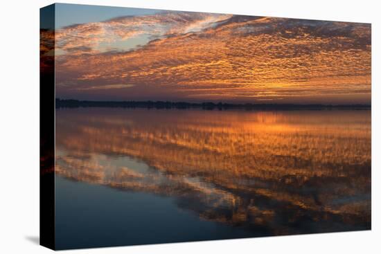 Sunrise Highlighting the Clouds Causing Dramatic Sky and Reflections-Sheila Haddad-Premier Image Canvas