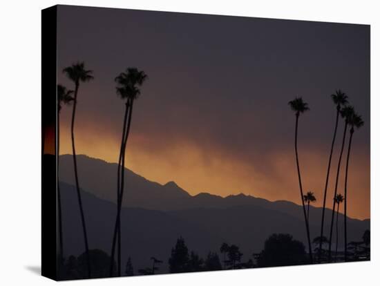 Sunrise in the San Gabriel Mountains Santa Anita 24th, October 2003-null-Premier Image Canvas