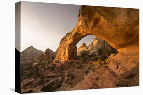 Sunrise Light On Hickman Bridge, A Beautiful Rock Bridge In Capitol Reef National Park, Utah-Austin Cronnelly-Premier Image Canvas