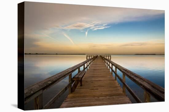 Sunrise on the Pier at Terre Ceia Bay, Florida, USA-Richard Duval-Premier Image Canvas