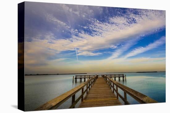 Sunrise on the Pier at Terre Ceia Bay, Florida, USA-Richard Duval-Premier Image Canvas