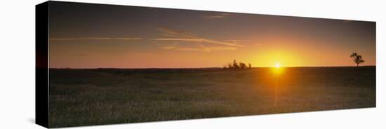 Sunrise over a Grassland, North Dakota, USA-null-Premier Image Canvas