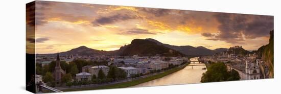 Sunrise over Hohensalzburg Fortressover and Alt Stadt, Salzburg, Salzburger Land, Austria-Doug Pearson-Premier Image Canvas