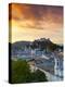 Sunrise over Hohensalzburg Fortressover and Alt Stadt, Salzburg, Salzkammergut, Austria-Doug Pearson-Premier Image Canvas