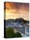 Sunrise over Hohensalzburg Fortressover and Alt Stadt, Salzburg, Salzkammergut, Austria-Doug Pearson-Premier Image Canvas