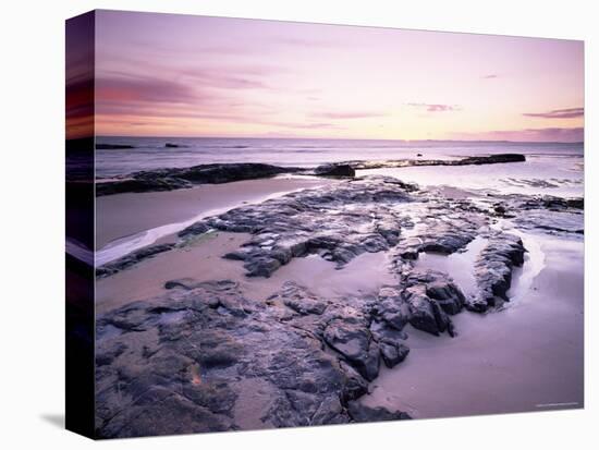 Sunrise Over North Sea from Bamburgh Beach, Bamburgh, Northumberland, England, United Kingdom-Lee Frost-Premier Image Canvas