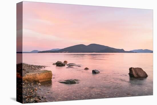 Sunrise over San Juan Islands from Anacortes, Washington State. Cypress Island is in the distance.-Alan Majchrowicz-Premier Image Canvas