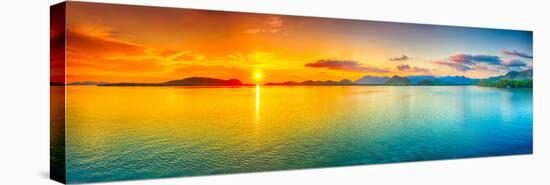 Sunrise Over The Sea Panorama-null-Stretched Canvas
