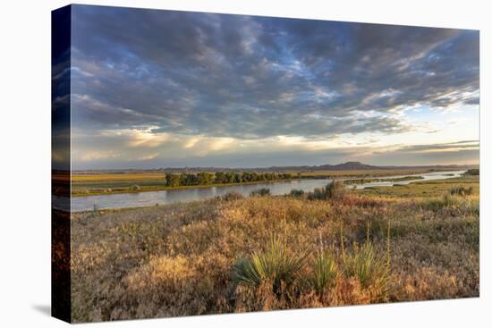 Sunrise over the Yellowstone River near Terry, Montana, USA-Chuck Haney-Premier Image Canvas