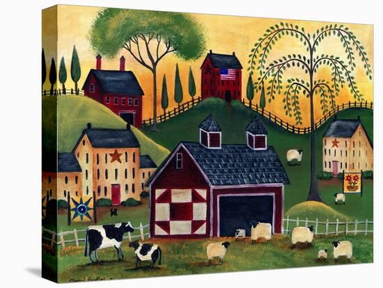 Sunrise Red Quilt Barn Cheryl Bartley-Cheryl Bartley-Premier Image Canvas