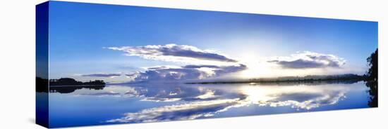 Sunrise reflected on water, Mangawhai, Northland, New Zealand-Panoramic Images-Premier Image Canvas