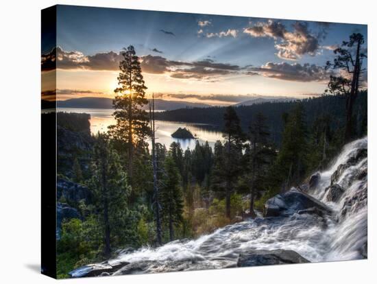 Sunrise Reflecting Off the Waters of Emerald Bay and Eagle Falls, South Lake Tahoe, Ca-Brad Beck-Premier Image Canvas