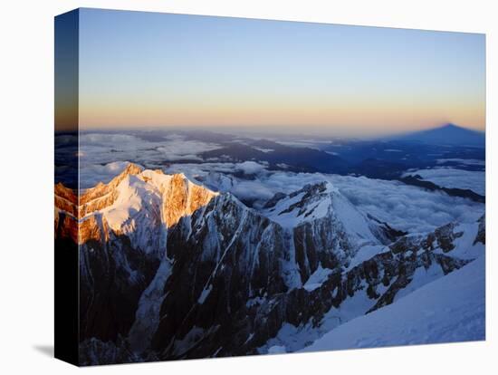 Sunrise, Shadow of Mont Blanc, Mont Blanc Range, Chamonix, French Alps, France, Europe-Christian Kober-Premier Image Canvas