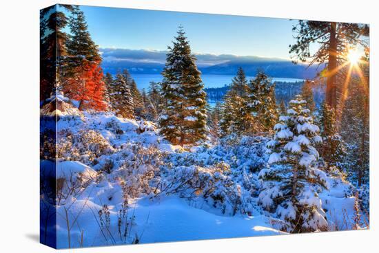 Sunrises Over Lake Tahoe CA-null-Stretched Canvas