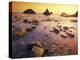 Sunset along Crescent Beach, California, USA-Darrell Gulin-Premier Image Canvas