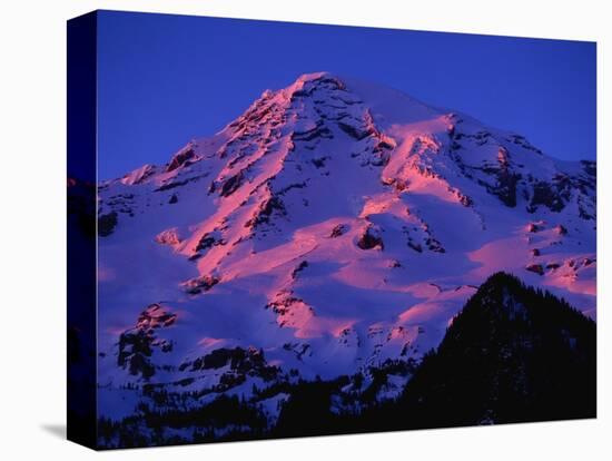 Sunset Alpenglow on Mount Rainier-Paul Souders-Premier Image Canvas