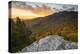 Sunset and autumn color at Grandfather Mountain, located on the Blue Ridge Parkway, North Carolina,-Jon Reaves-Premier Image Canvas