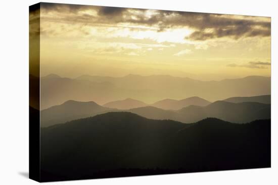 Sunset and Mountains Along Blue Ridge Parkway, North Carolina-Richard and Susan Day-Premier Image Canvas