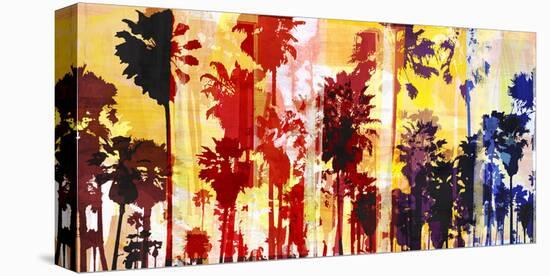 Sunset and Palms 1-Sven Pfrommer-Stretched Canvas