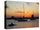 Sunset and Yachts, The Broadwater, Gold Coast, Queensland, Australia-David Wall-Premier Image Canvas