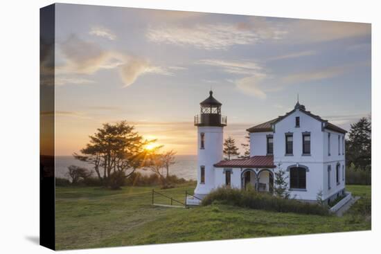 Sunset at Admiralty Head Lighthouse, Fort Casey State Park on Whidbey Island, Washington State.-Alan Majchrowicz-Premier Image Canvas