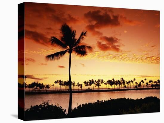 Sunset at Anaehoomalu Bay-James Randklev-Premier Image Canvas