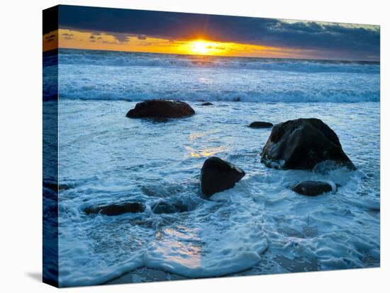 Sunset at Beach on Martha's Vineyard During Winter-James Shive-Premier Image Canvas