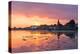 Sunset at Bosham in West Sussex-Chris Button-Premier Image Canvas