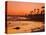 Sunset at Corona Del Mar Beach, Newport Beach, Orange County, California, United States of America,-Richard Cummins-Premier Image Canvas